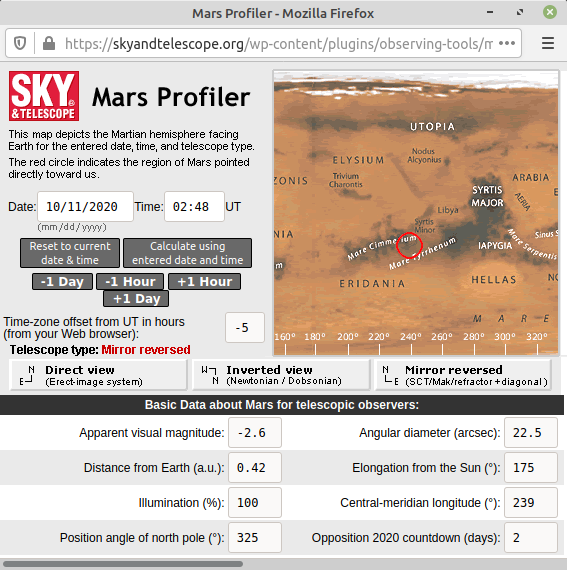 PNG sky & telescope mars profiler