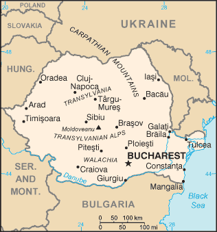 PNG pic of map
                      of Romania